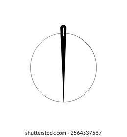 Needle icon. Sewing Needle icon. Thread needle icon on Flat style vector illustration.