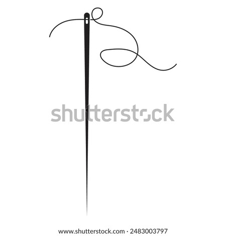  Needle icon. Sewing Needle icon. Thread needle icon on Flat style vector illustration.