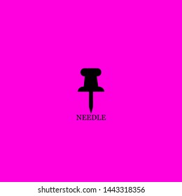 needle icon sign signifier vector