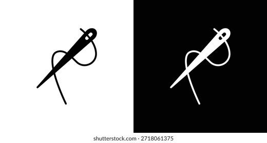 Ícone de agulha. Pictograma simples de alta qualidade. Estilo sólido moderno