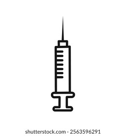 Needle icon Simple thin line flat symbol