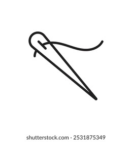 Icono de aguja Simple contorno delgado