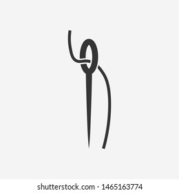 Needle icon. Tailor, sewing icon. New trendy needle vector illustration symbol.