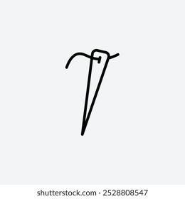 Needle icon in tree different line stroke sizes.