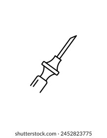 needle icon, vector best line icon.