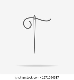 Needle icon. Vector concept illustration for design.