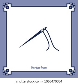 Needle icon, vector design element