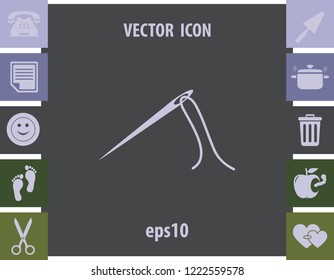 Needle icon, vector design element