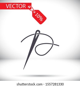 Needle icon. Vector Eps 10 . Lorem Ipsum Flat Design