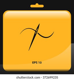 needle icon. vector illustration