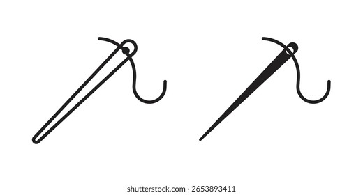 Needle icon vector illustration on a transparent background.
