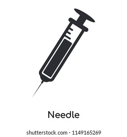 Needle icon vector isolated on white background for your web and mobile app design, Needle logo concept