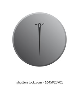 Needle Icon vector sign isolated for graphic and web design. Needle and thread symbol template color editable on white background.