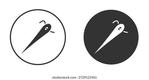 Needle icon vector silhouette in black. simple flat icon vector.