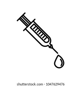 needle icon vector, syringe 