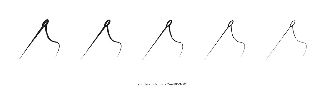 Nadelsymbole. einfache und moderne Vektorsymbol-Designs