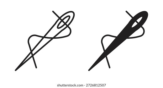 Coleção de vetores de ícones de agulha para desenhos na Web. ícones planos