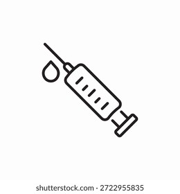 Vector de signo de icono de inyección de aguja