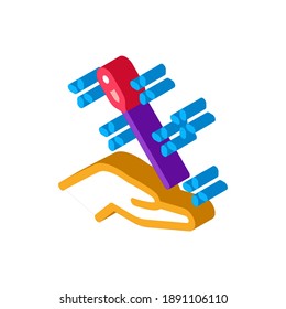 vector de icono de inyección de aguja. signo de inyección isométrica de la aguja. ilustración de símbolo aislado de color