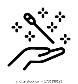 needle injection icon vector. needle injection sign. isolated contour symbol illustration