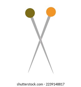 Needle. Knitting tool. Hobby time, handmade things