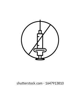 needle line illustration icon on white background