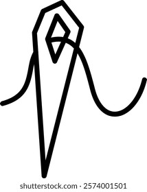 Needle Line Vector Icon Design