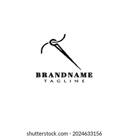 needle logo cartoon design icon modern vector illustration