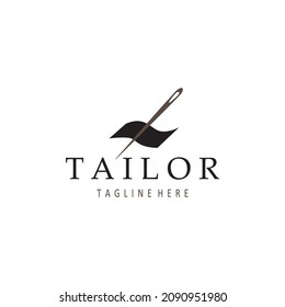 needle logo tailor brand illustration design vector