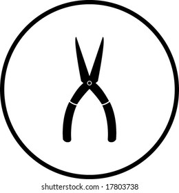 needle nose open pliers symbol