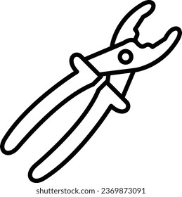 Needle Nose Pliers Pixel Perfect Detail Icon