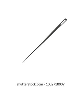 Needle on an isolated white background
