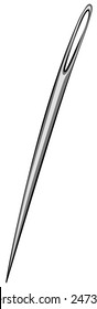 A needle on a white background