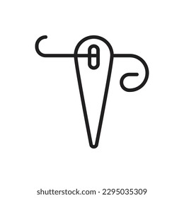 Needle Outline Icon Vector Illustrator