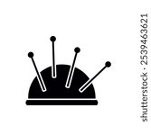 Needle pillow icon  isolated on white background.