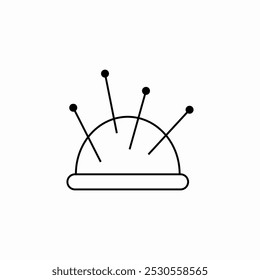 needle pillow icon sign vector