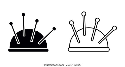 Needle pillow set icon  isolated on white background.