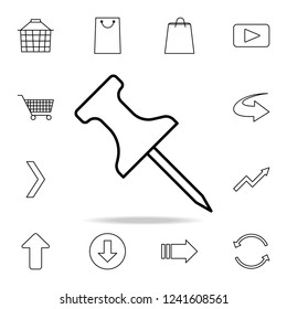 needle pin icon. Detailed set of simple icons. Premium graphic design. One of the collection icons for websites, web design, mobile app
