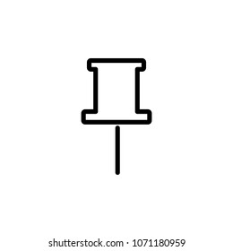 needle pin icon. Element of minimalistic icons for mobile concept and web apps. Thin line icon for website design and development, app development