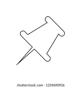 needle pin icon. Element of web for mobile concept and web apps icon. Thin line icon for website design and development, app development