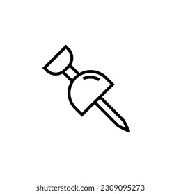 Needle Pin Icon Flat Graphic Design - İllüstrasyon