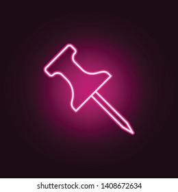 needle pin neon icon. Elements of web set. Simple icon for websites, web design, mobile app, info graphics