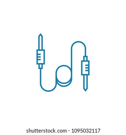 Needle plugs linear icon concept. Needle plugs line vector sign, symbol, illustration.