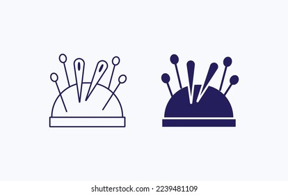 Needle quilting vector illustration icon