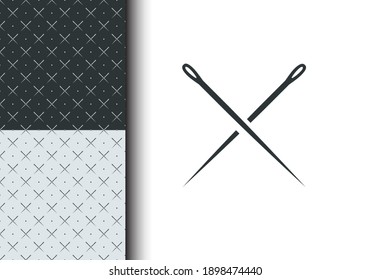 Needle Seamless Pattern Vector For Background, Texture, Backdrop, Banner, Poster, Wallpaper, Sticker, Brochure, Textile, Fabric. Bandana Element. Isolated Background. Eps 10