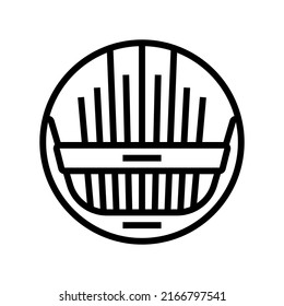 needle set line icon vector. needle set sign. isolated contour symbol black illustration