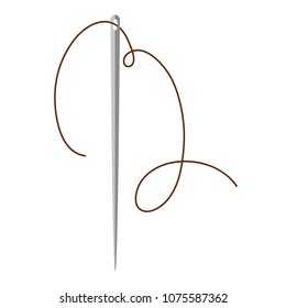 needle sewing tailor with thread textile tool