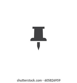 Needle sign. Pushpin  Vector Icon.