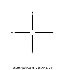 Needle Silhouette, can use for Art Illustration, Logo Gram, Logo Type, Pictogram, Website, Apps, or Graphic Design Element. Vector Illustration 