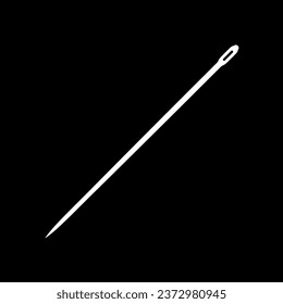 Needle Silhouette, can use for Art Illustration, Logo Gram, Logo Type, Pictogram, Website, Apps, or Graphic Design Element. Vector Illustration 